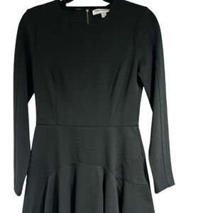Minty Meets Munt Revolve M Shine Bright Skater Mini Dress Black Long sleeves